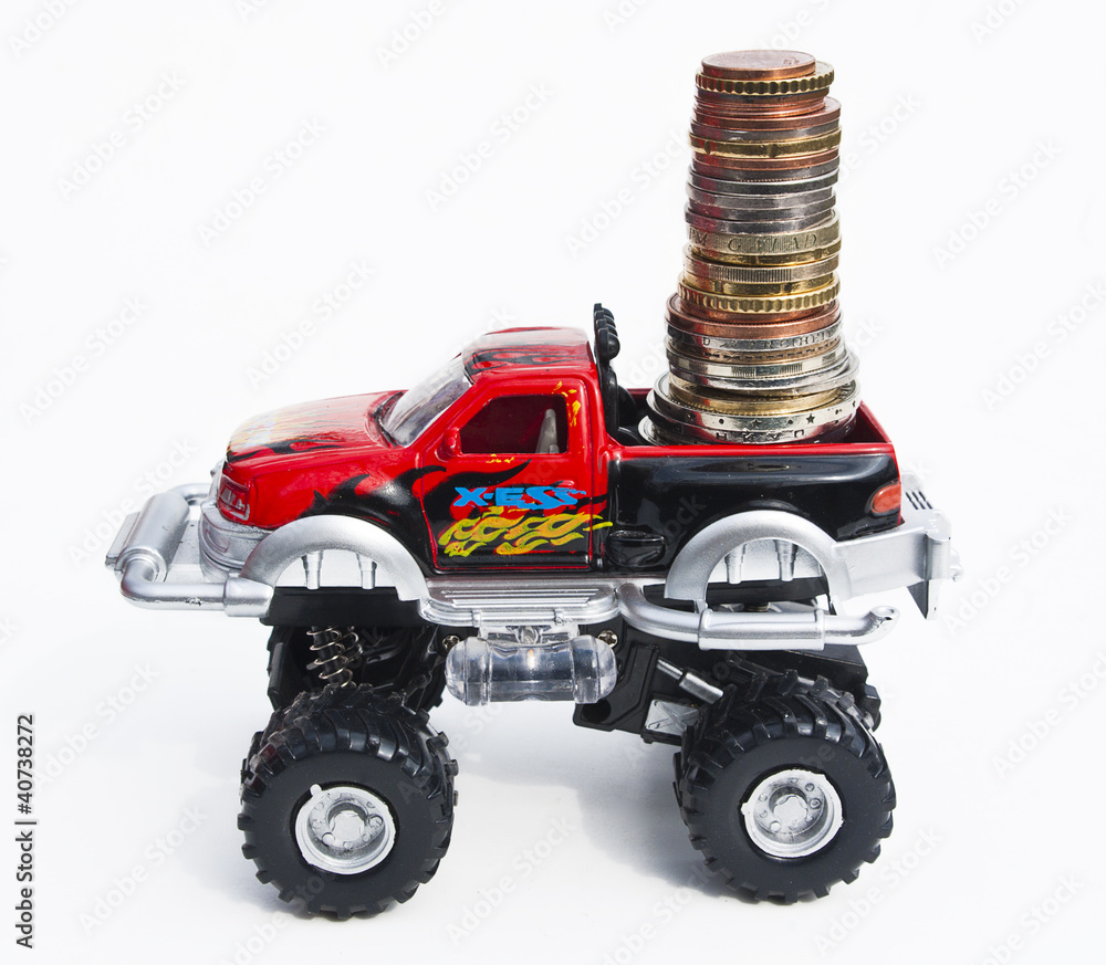 Fototapeta premium Car with money