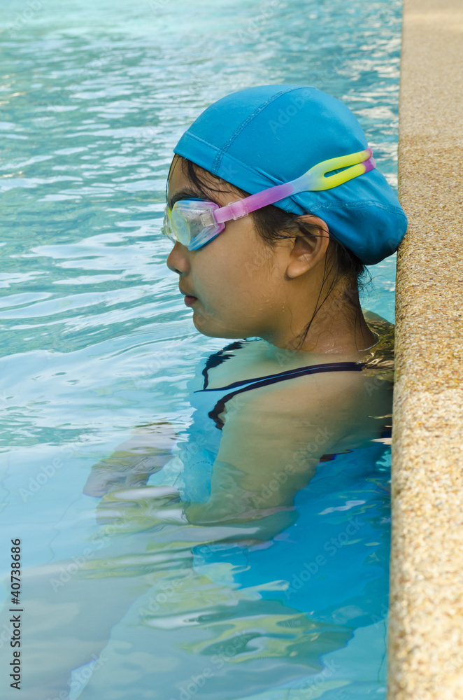 youth girl swimmer
