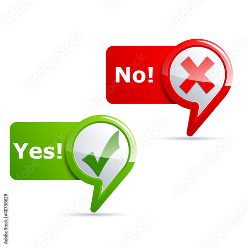 Yes and No check icons