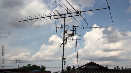 Antenna in weather of sky