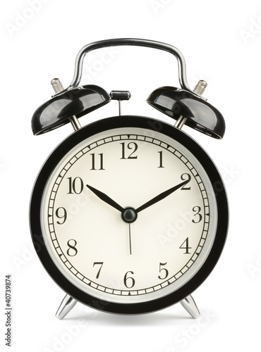 Black classic style alarm clock