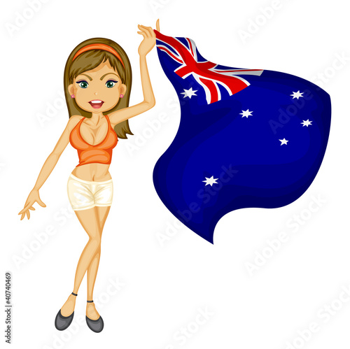 A patriotic woman