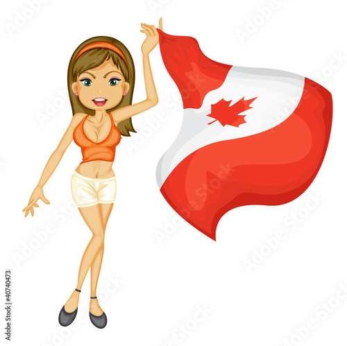 A patriotic woman