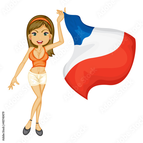 A patriotic woman