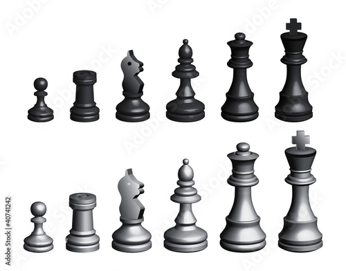 Schchspiel Figuren 3D Vektor