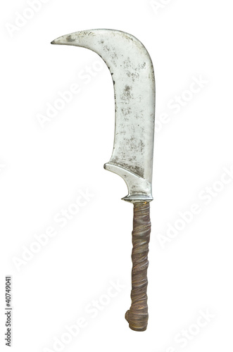 Картината върху платно Vintage sword isolated on white
