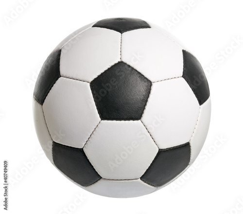 Football ball made       of genuine leather
