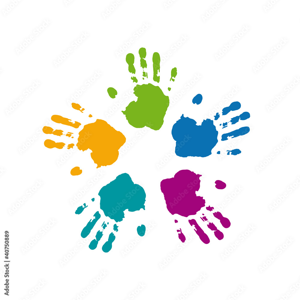 Fototapeta premium Logo imprint palms # Vector