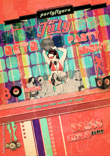 Retro Partyflyer Djane