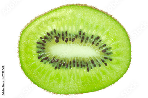 kiwi slice isolated on white background