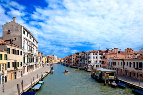 Venice, Italy - canal, boats and houses