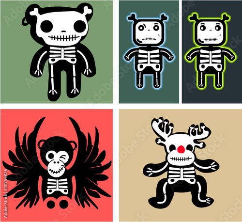 set teddy bones