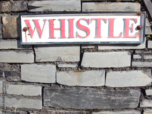 Whistle sign. photo