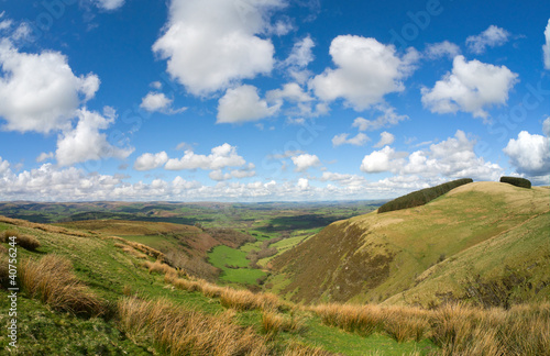 Wales scenic hills, view from the Mynydd Epynt.