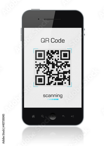 Mobile Smart Phone Showing QR Code Scanner