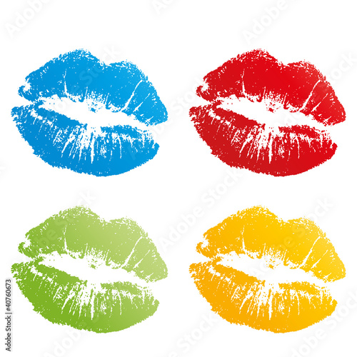 lipstick kiss, art style