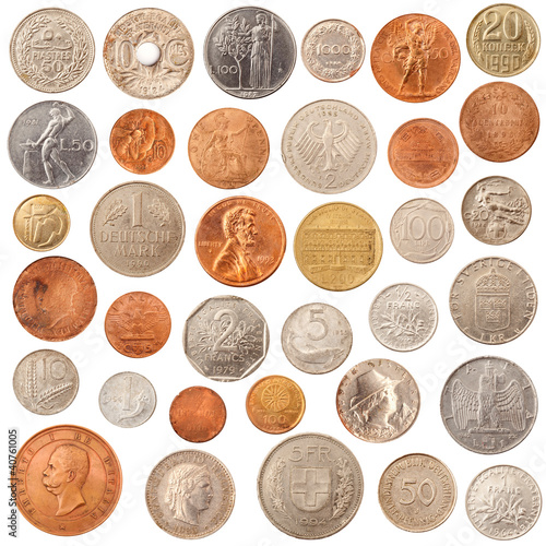 monete vintage collage