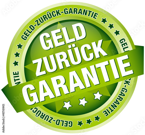 Button Banner "Geld zurück Garantie" grün
