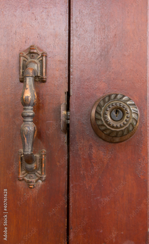 Knob of wooden door Knob of wooden door