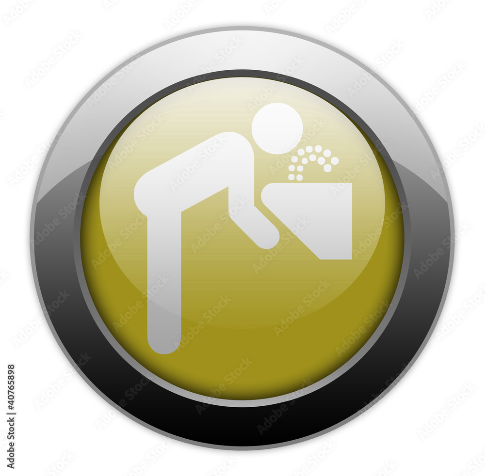 Yellow Metallic Orb Button Yellow Metallic Orb Button