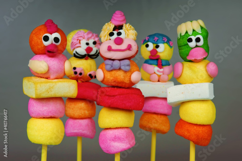 Obraz na plátně brochettes de bonbons