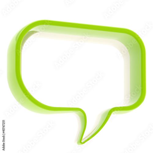 Copyspace text bubble isolated