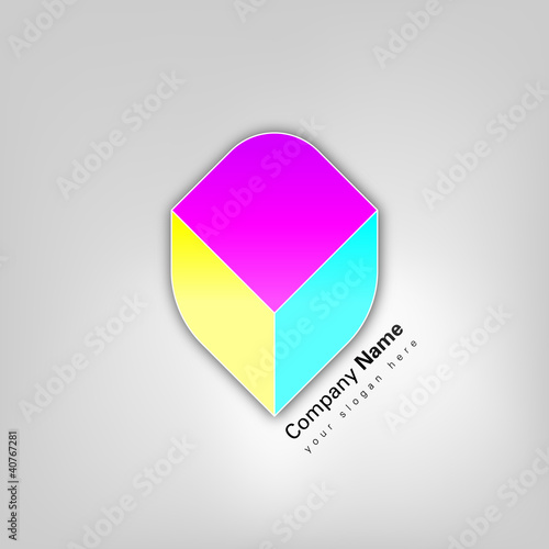 Company Logo Cube CMYK