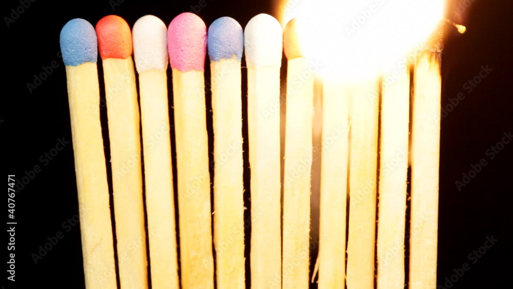 Safety matches showing burnt out matches Safety matches showing burnt out matches