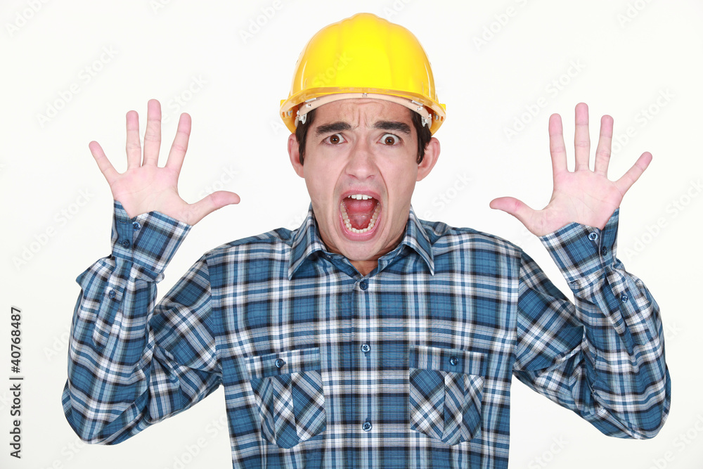 A frightened tradesman A frightened tradesman