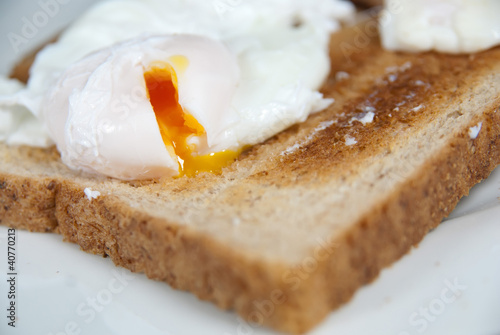 Poached egg on toast