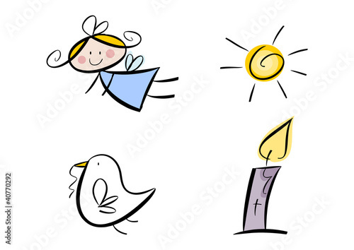 Christliche Symbole für Kinder (z.B. Erstkommunion, etc.)