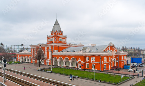 Chernihiv railway station building. Ukraine