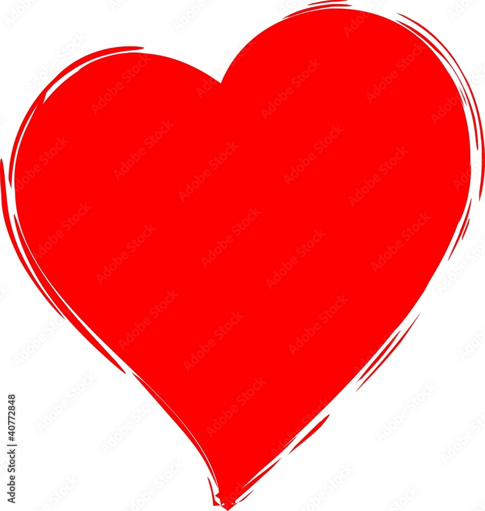 Plain red valentine's heart