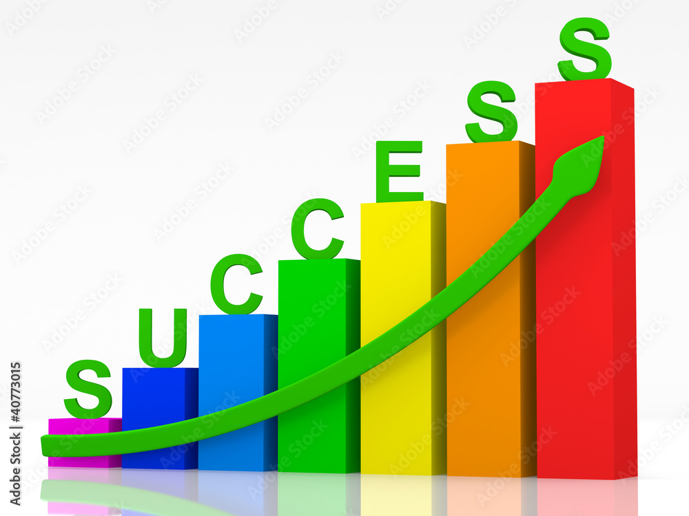 Colorful Business graph on white background Colorful Business graph on white background