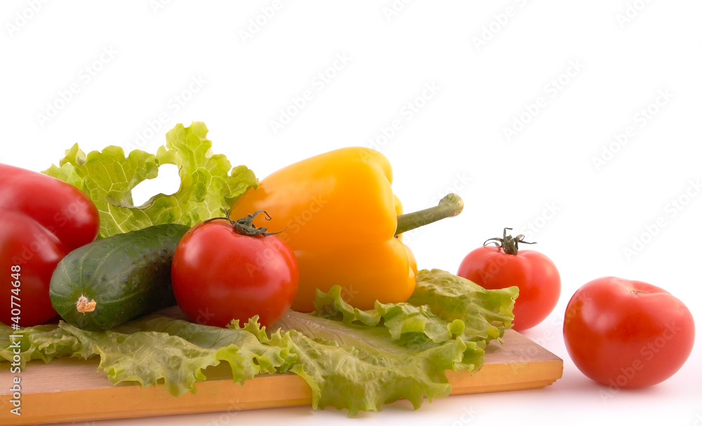 vegetables on cutting board