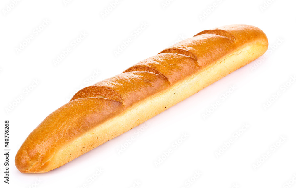 Aromatic baguette isolated on white Aromatic baguette isolated on white
