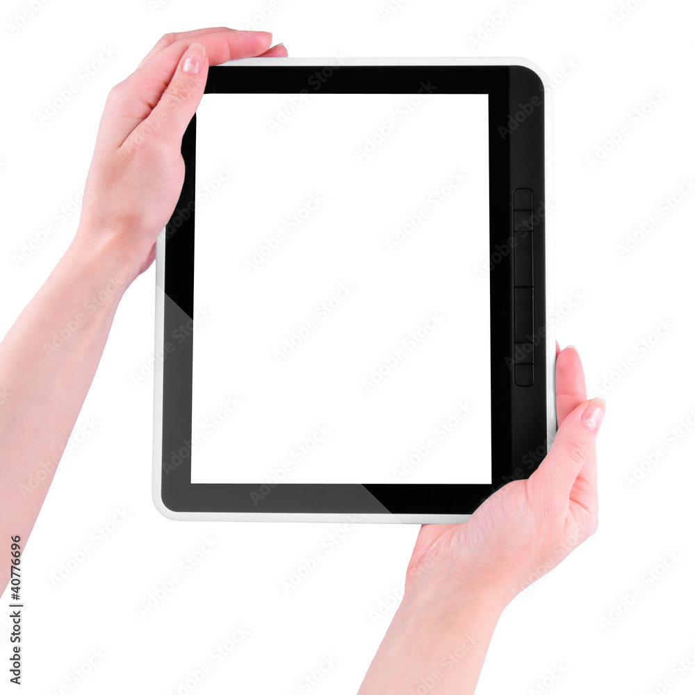 tablet PC in the hands
