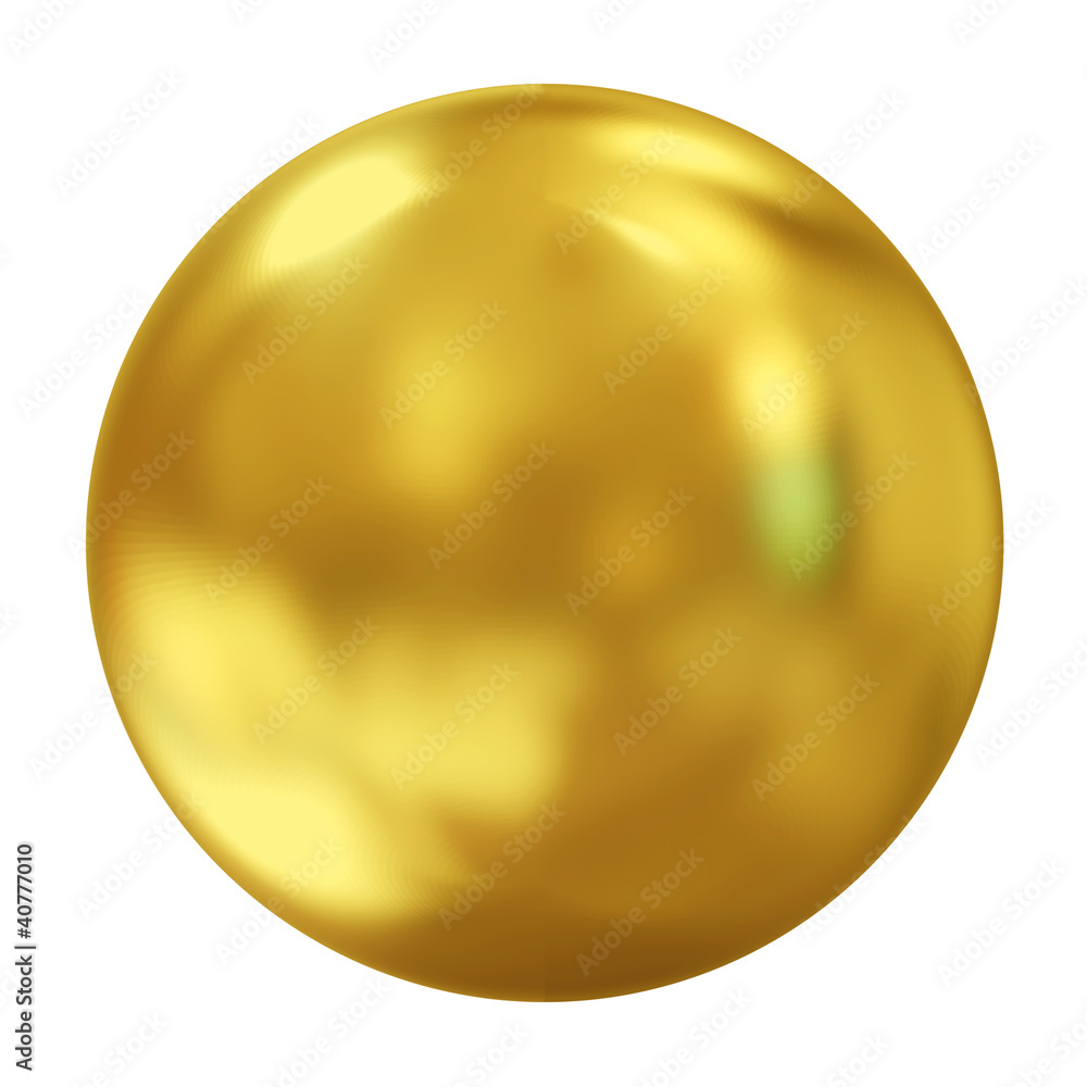 3d Golden Sphere isolated on white background 3d Golden Sphere isolated on white background