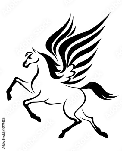 Pegasus horse with wings