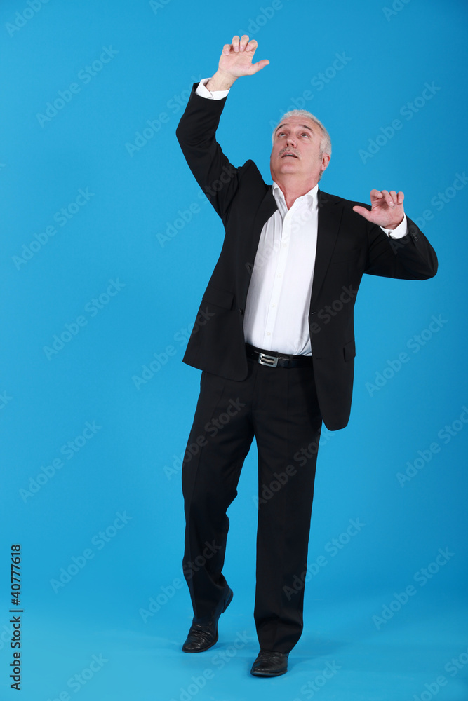 Confused old businessman Confused old businessman