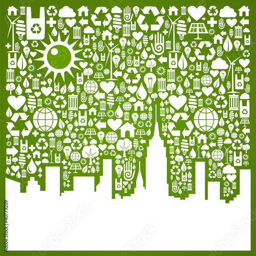 Go green city background