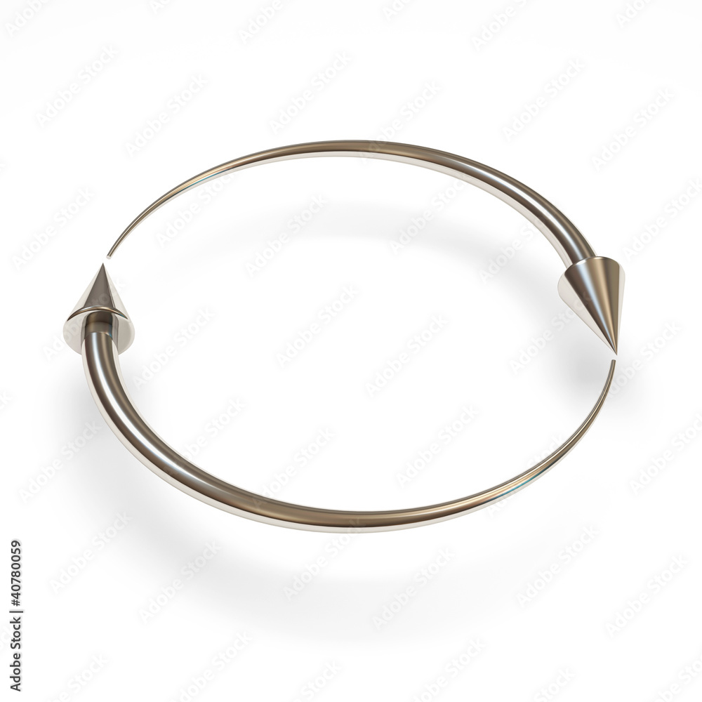 Metal Arrows on white background Metal Arrows on white background