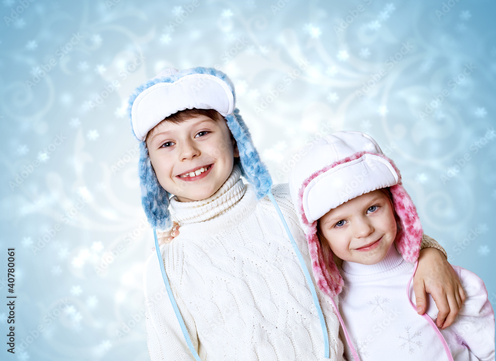 Portrait of little kid in winter wear Portrait of little kid in winter wear