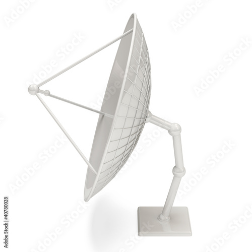 Fotografija Dish Antenna isolated on white background
