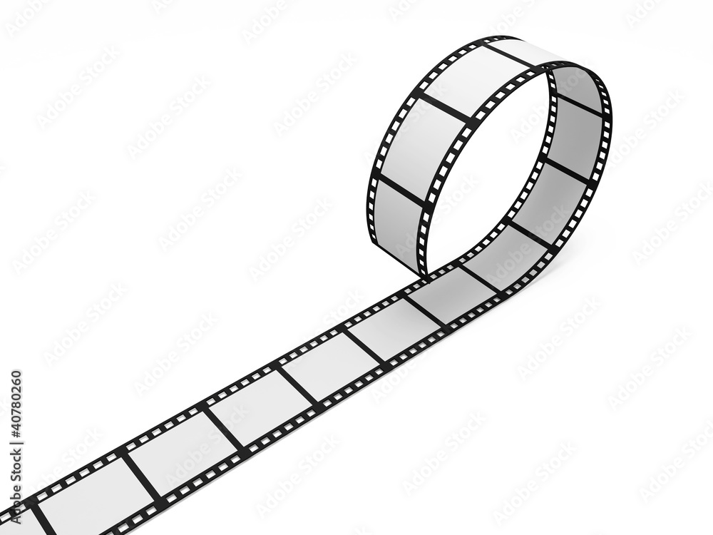 Fototapeta premium Blank Film Strip isolated on white background