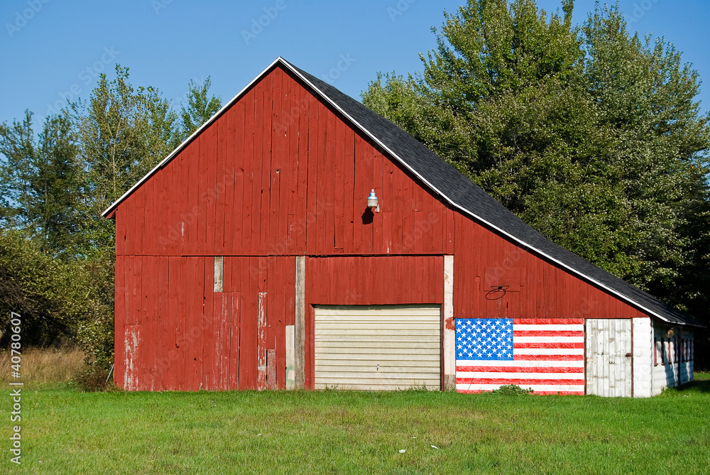 Obraz premium Patriotic Barn