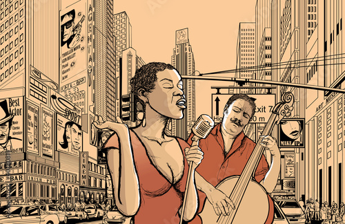 jazz singer and doublle bass