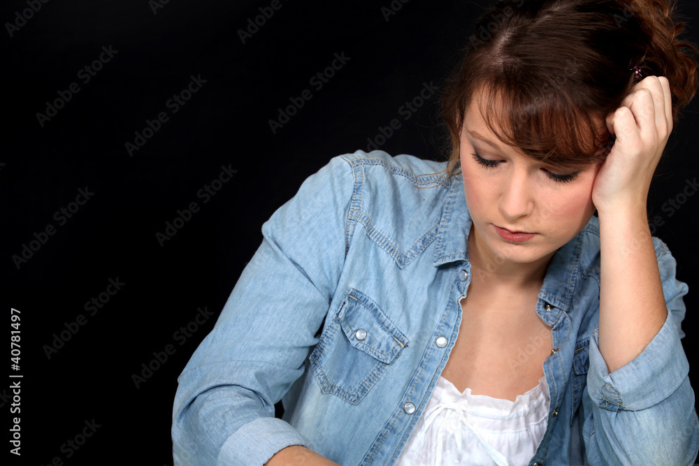 Depressed looking woman Depressed looking woman