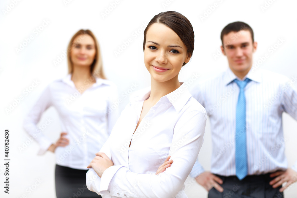 three successful young business persons together three successful young business persons together