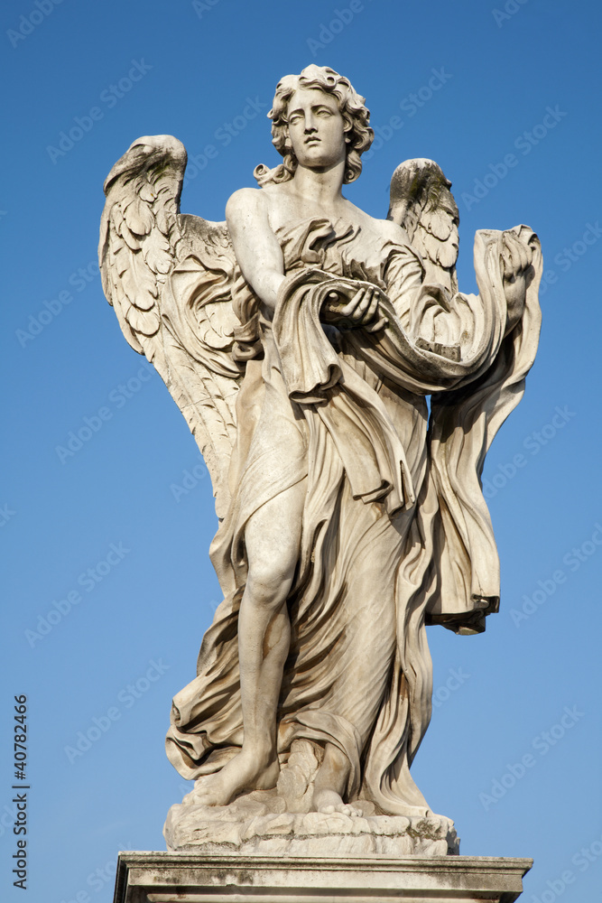 Rome - Angel with garment and dice